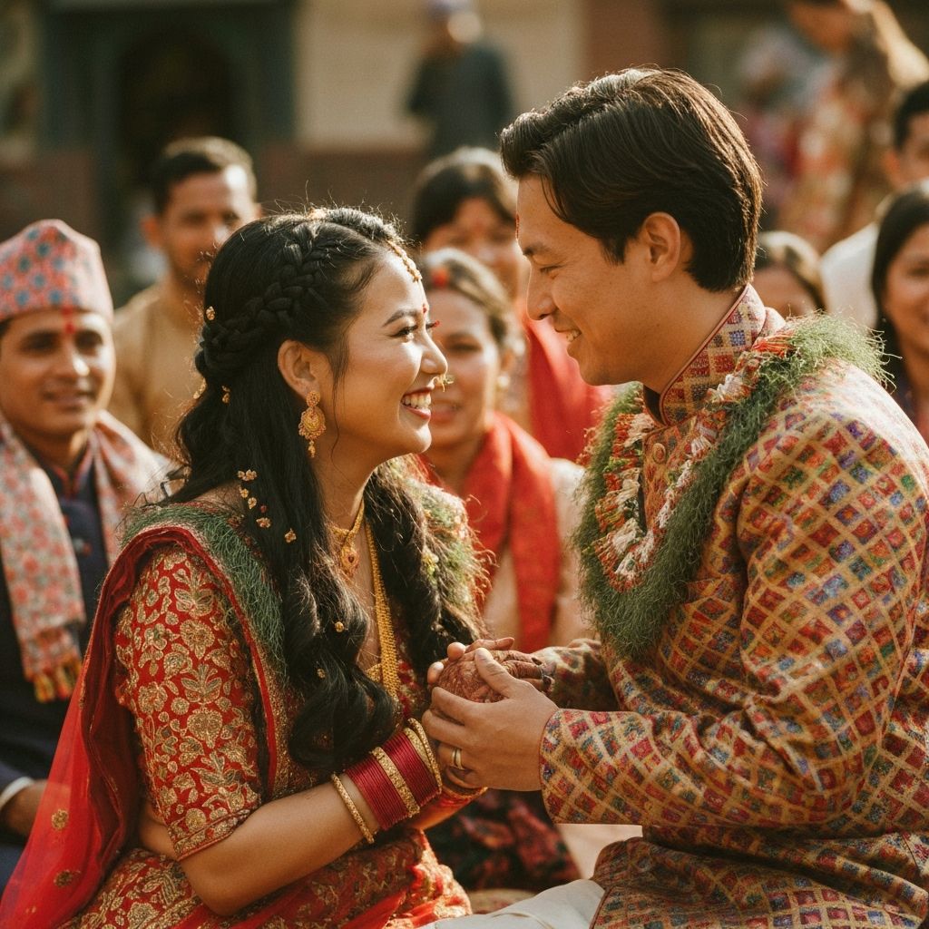 Intimate exchange between couple